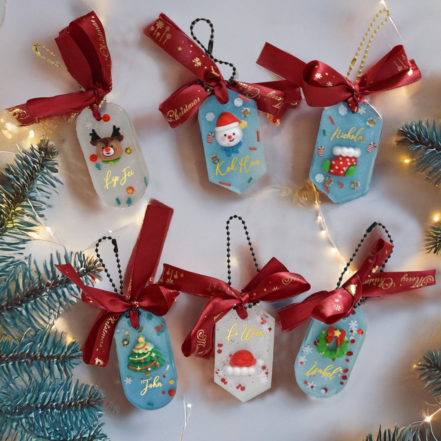 Christmas Keepsake Ornament Keychain