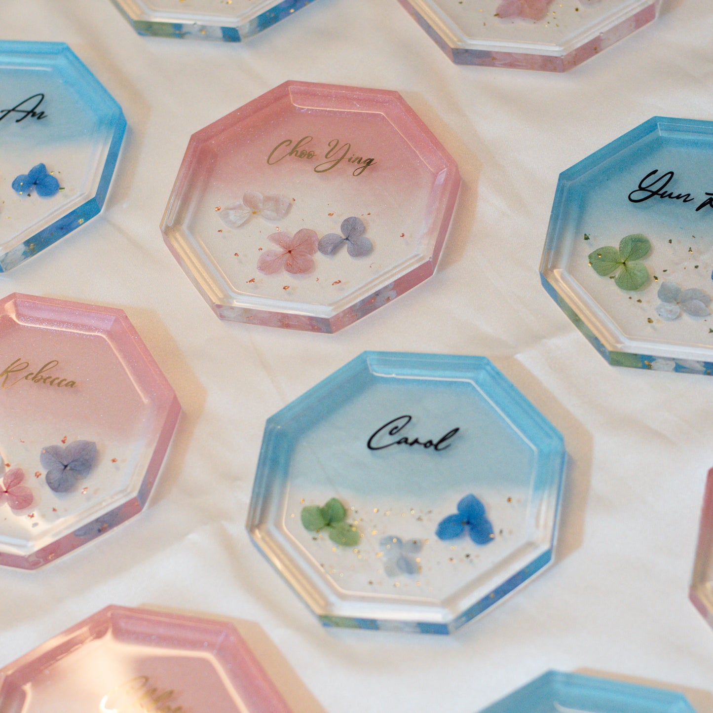 Floral Coaster | Jewellery Tray (Hexagon)