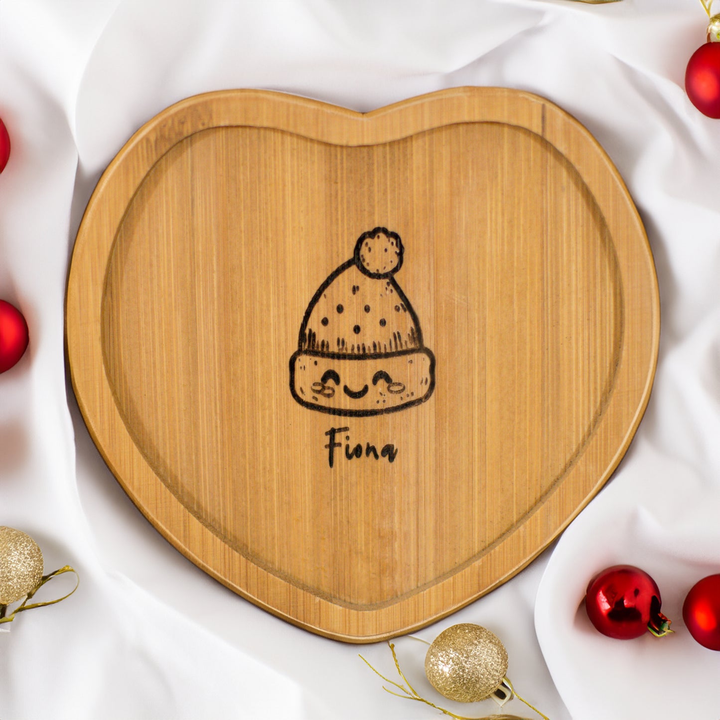 Engraved Wooden Tray (Heart)