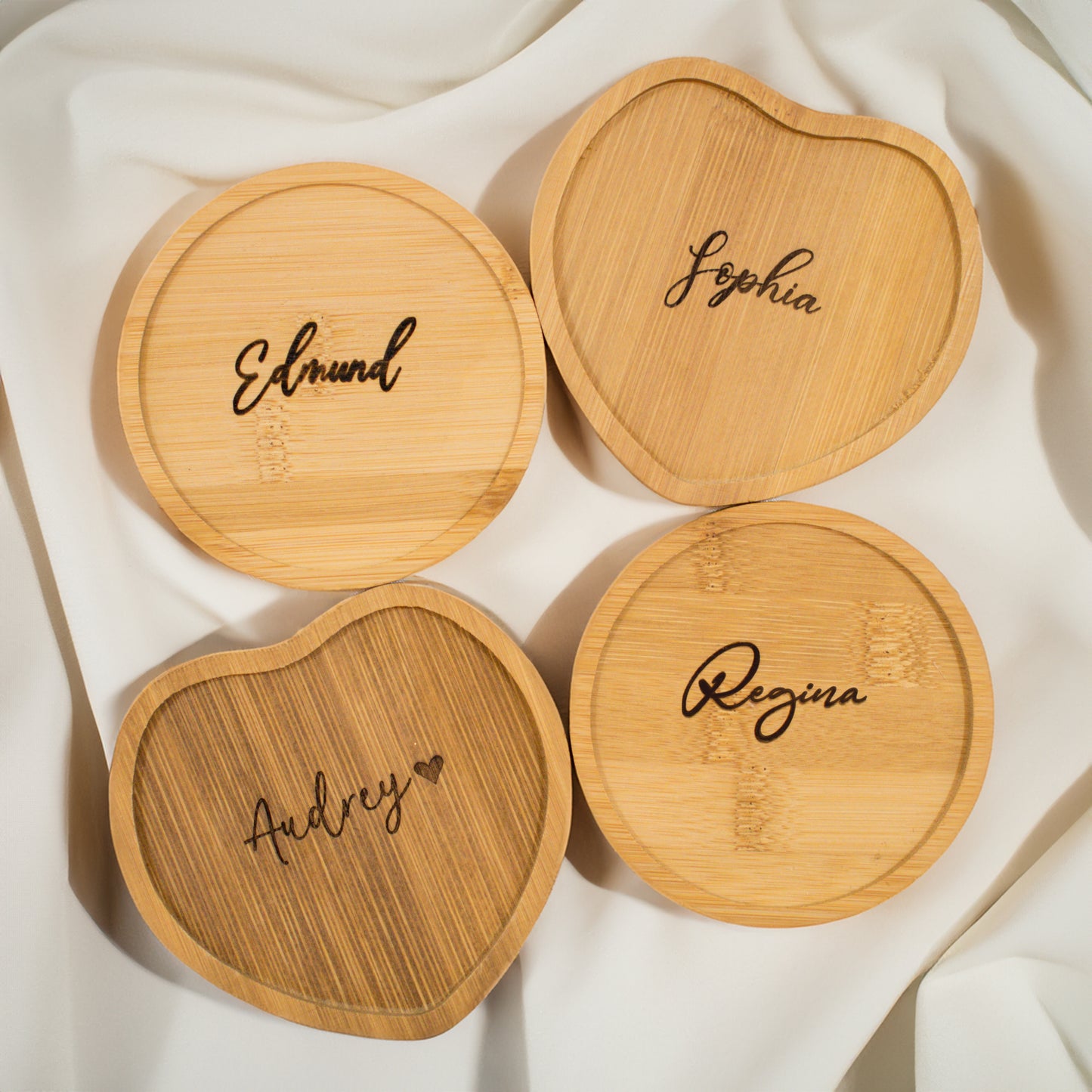 Engraved Wooden Tray (Heart)