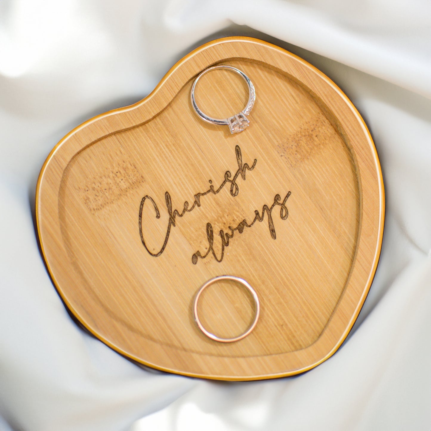 Engraved Wooden Tray (Heart)